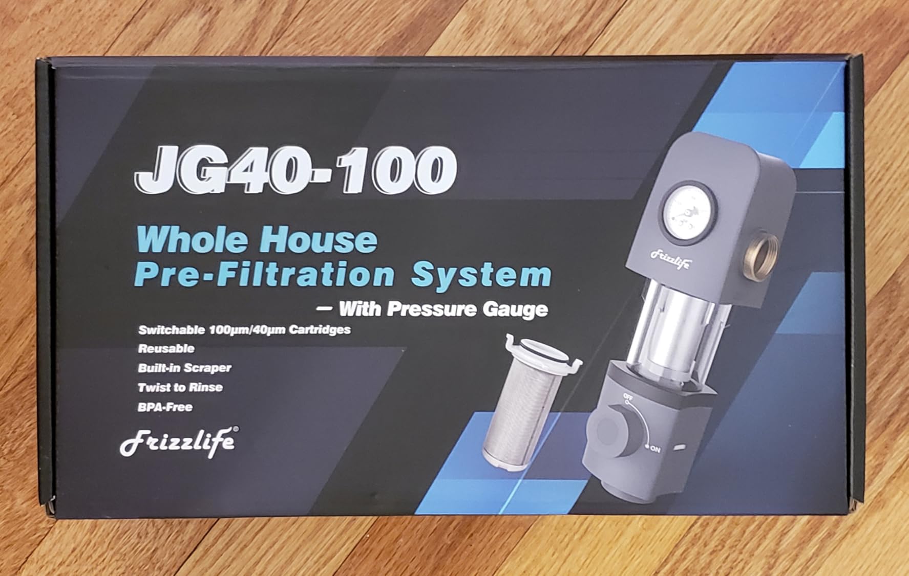 Frizzlife Spin Down Sediment Water Filter, 40/100 Micron,Built-in Scraper customer photo 2