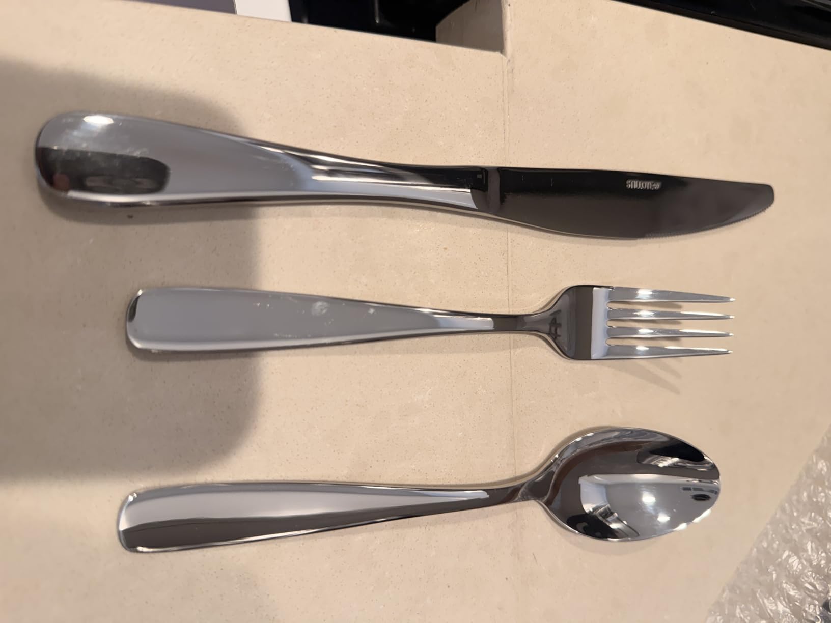 18/10 Silverware Set for 8, 40 Piece Stainless Steel Flatware Set Cutlery customer photo 2