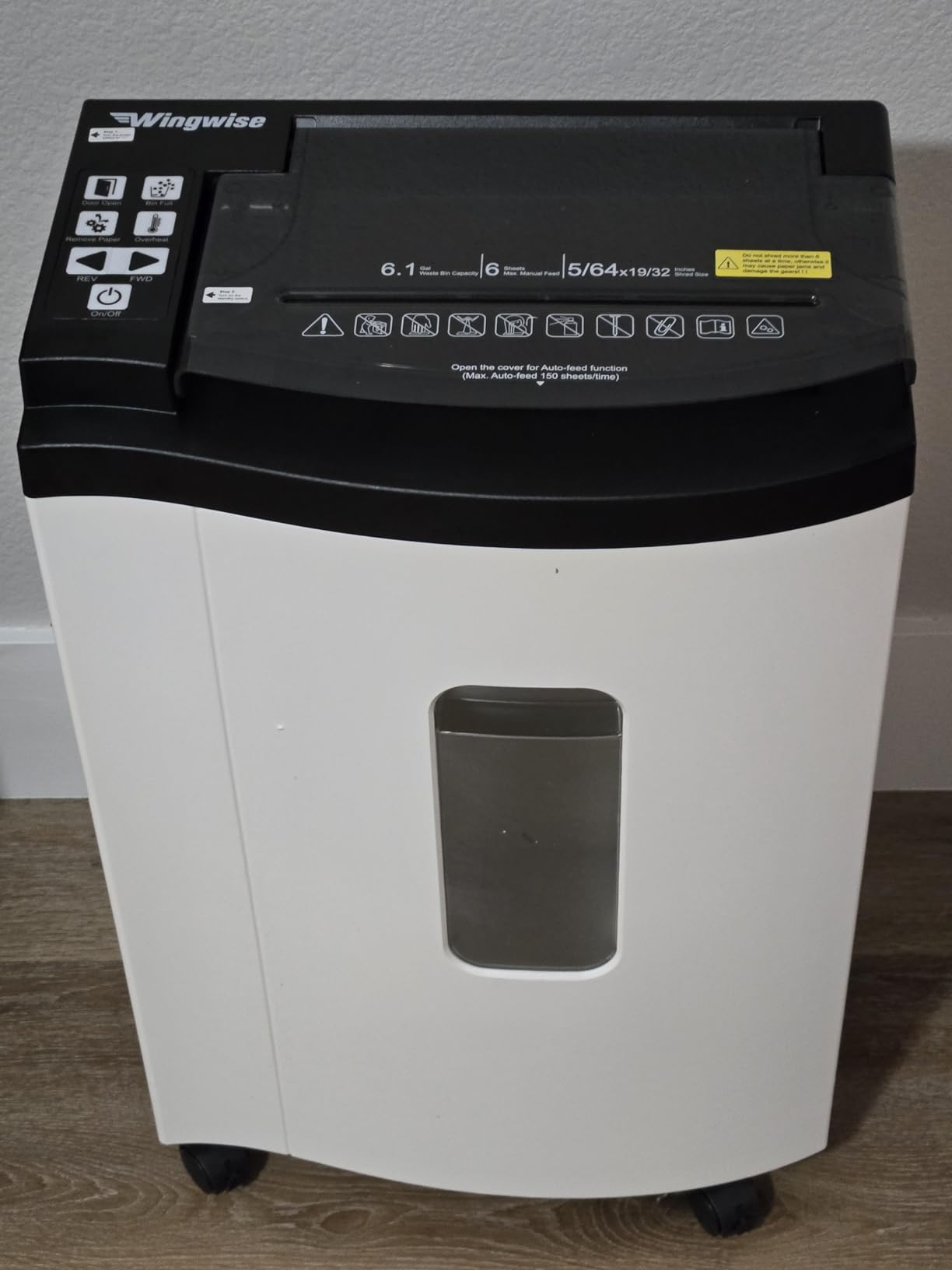 Wingwise 60 Sheets Auto Feed Paper Shredder for Home Office customer photo 1