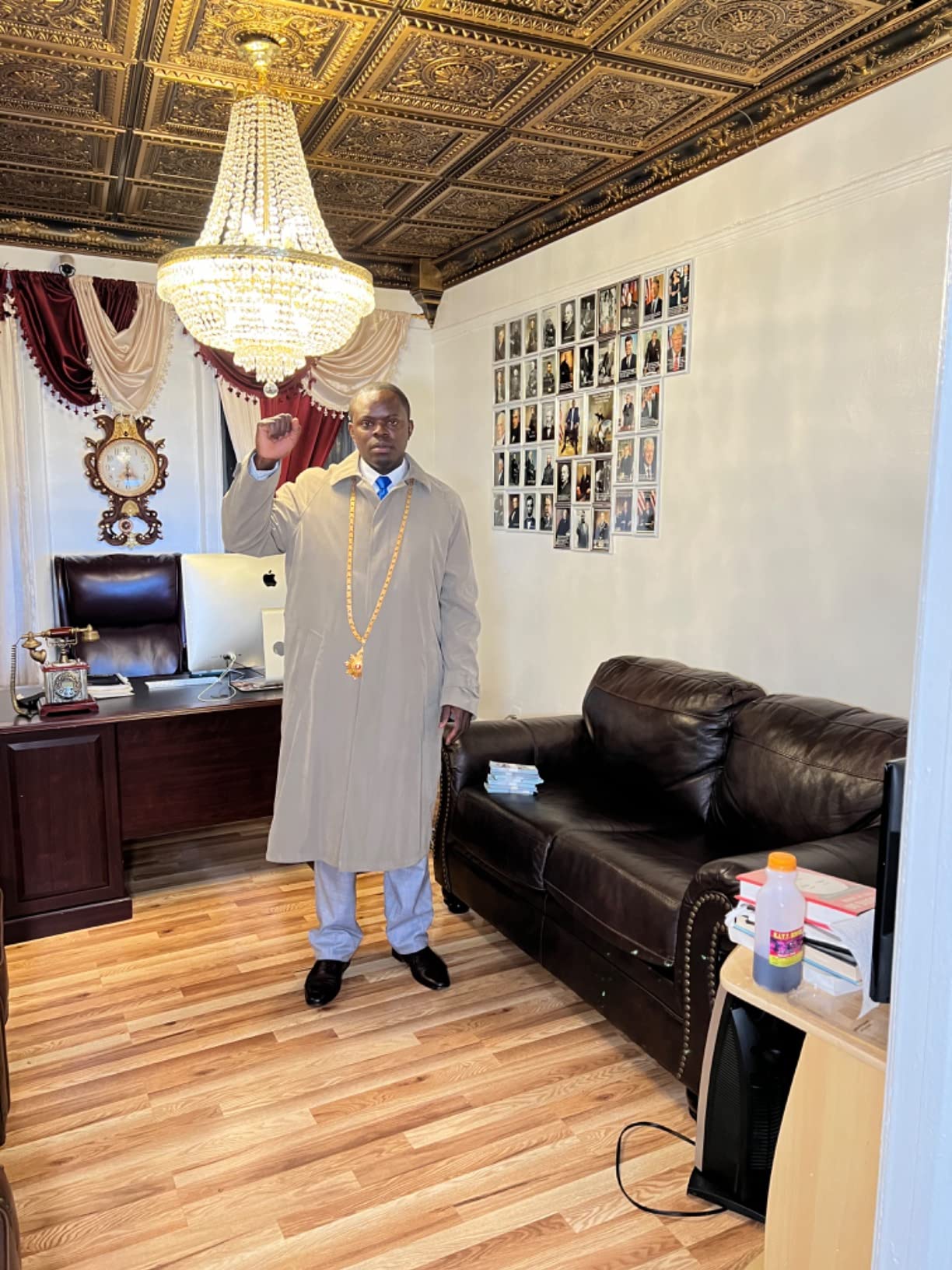 Adam Baker Men's Trench Coat | Single Breasted Full Length All Year-Round Belted Men’s Raincoat customer photo 1