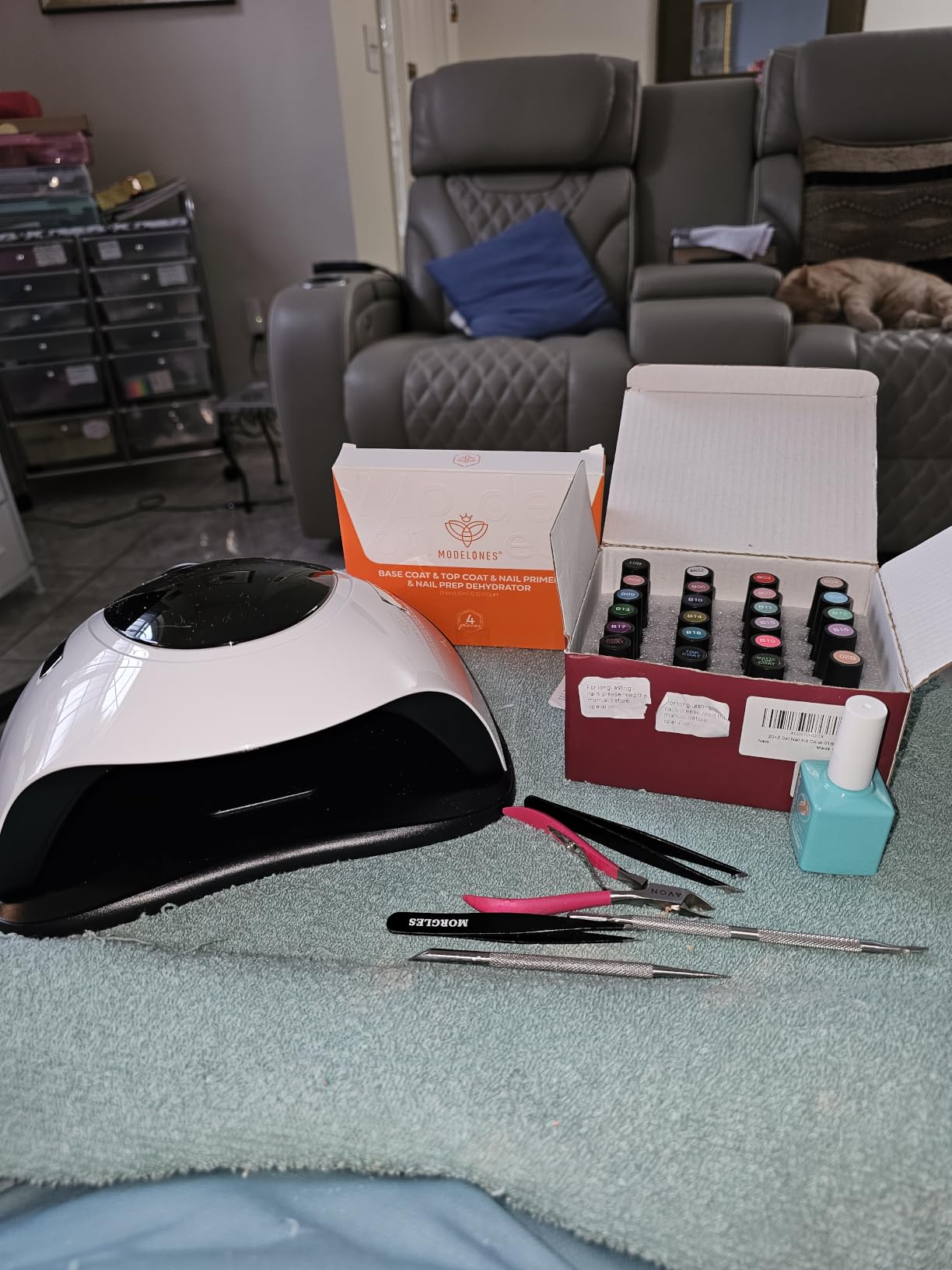 LadyMisty 268W Low Heat UV Nail Lamp Cordless, Fast Curing Rechargeable LED Nail Lamp with LCD Display & Knob, No Burn Professional Nail Dryer for Gel Polish Home Salon Gifts for Women customer photo 2