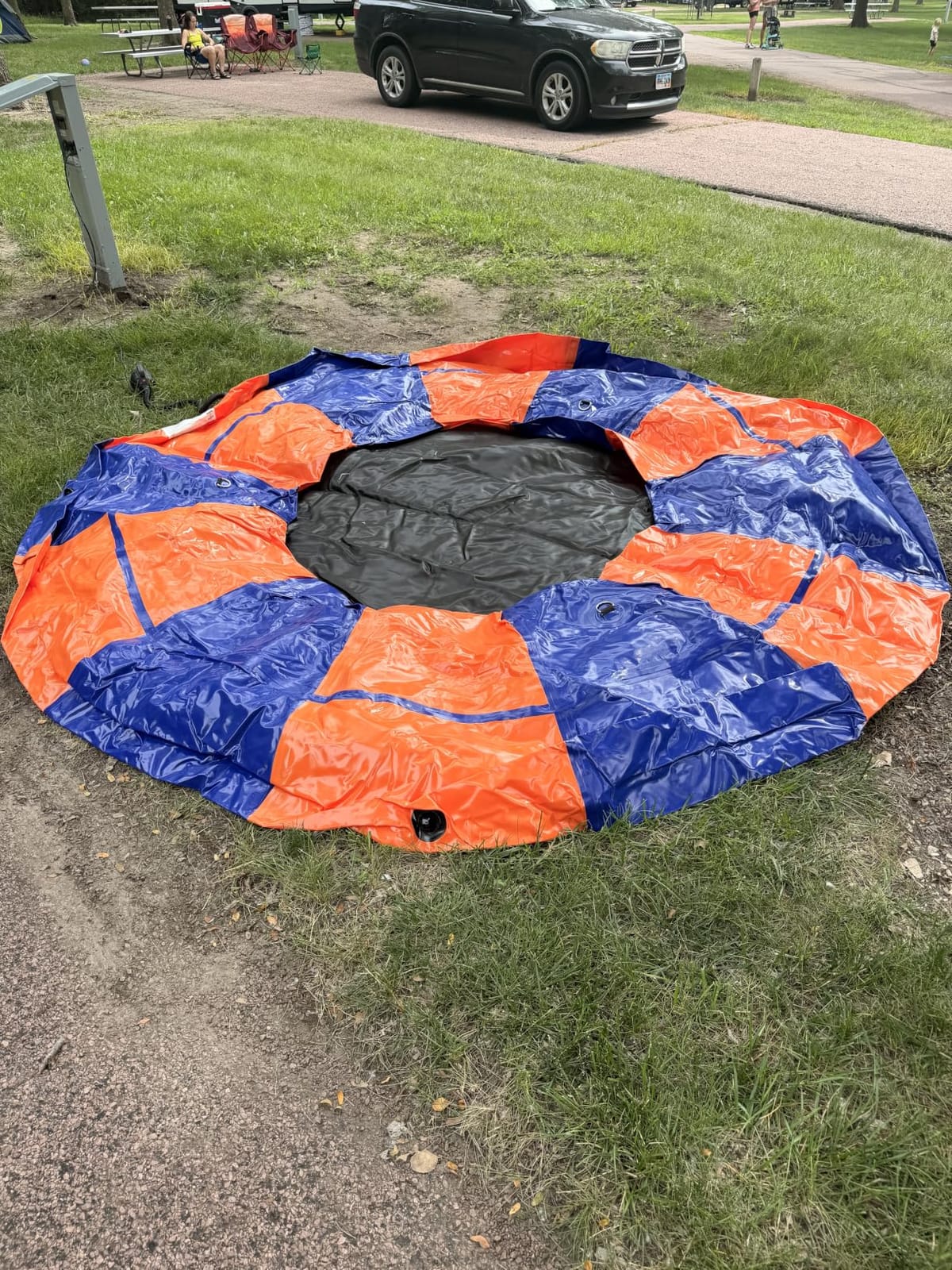 Inflatable Water Trampoline, 10FT Floating Platform for Lakes, Ponds, and Pools with Rope Ladder & Electric Pump for Quick Setup, Great for Kids & Adults customer photo 2