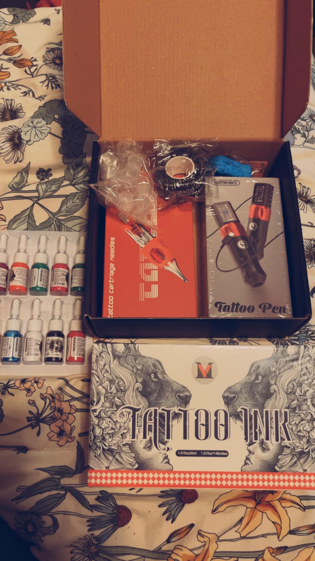 Wormhole Wireless Tattoo Gun Kit – Tattoo Machine with Adjustable Stroke, Tattoo Ink Professional Aluminum Alloy Tattoo Pen Complete Tattoo Kit for Artists, Ideal for Eyebrow & Detail Work WTK0253 customer photo 2