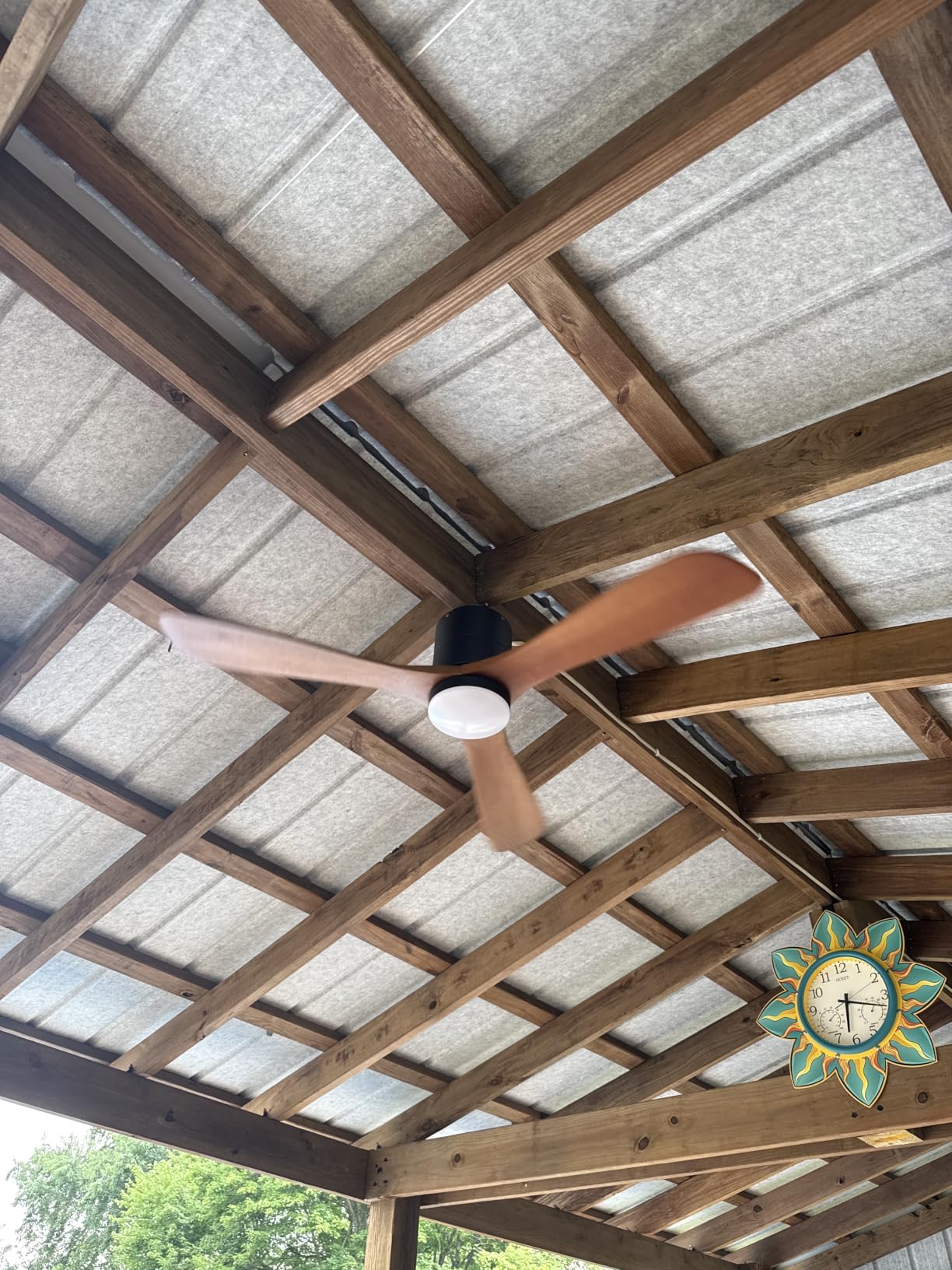 addlon 80 Inch Solid Wood Ceiling Fans with Lights and Remote Control customer photo 1