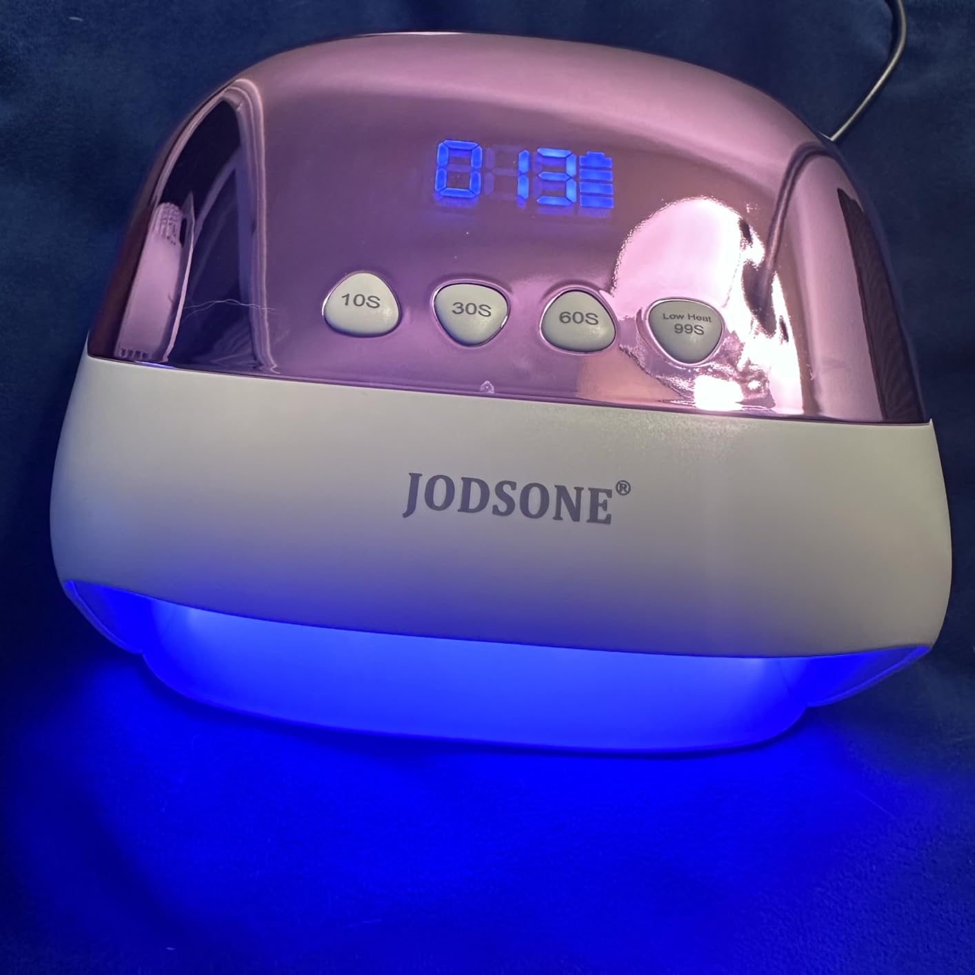 JODSONE Cordless LED Nail Lamp Rechargeable Portable with 4 Timers LCD Display Screen Nail Dryer Cure Light Suitable for Home and Salon customer photo 1