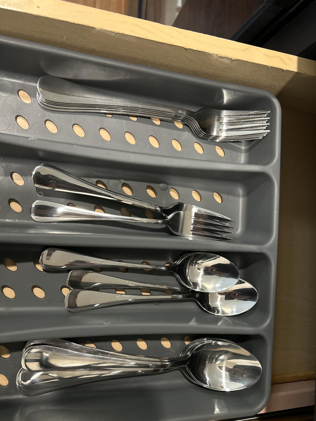 LIANYU 60 Piece Matte Gold Silverware Set for 12, Stainless Steel Flatware customer photo 1