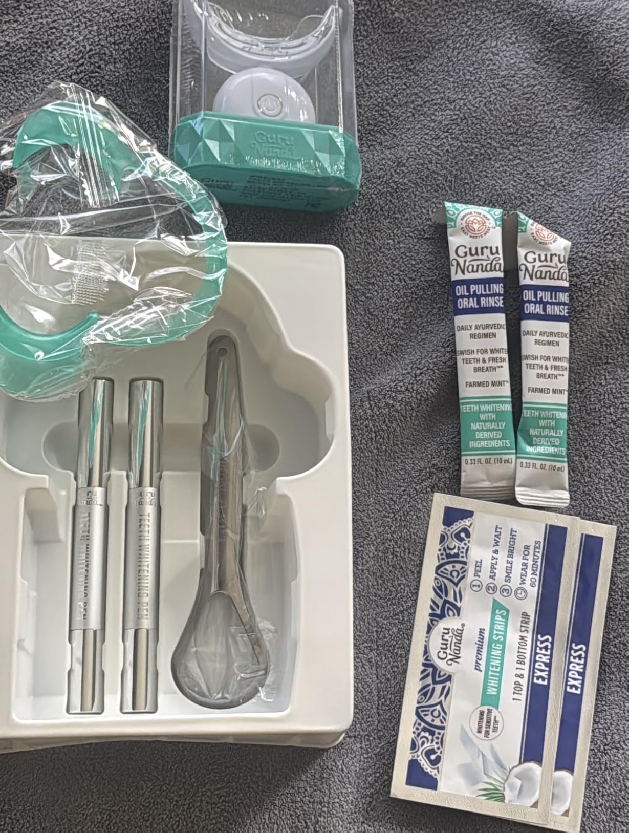 GuruNanda Professional Teeth Whitening Wireless Kit with LED Light & Whitening Pen, Helps Remove Surface Stains from Coffee, Food, Soda, 40 Treatments (Pack of 2) customer photo 1