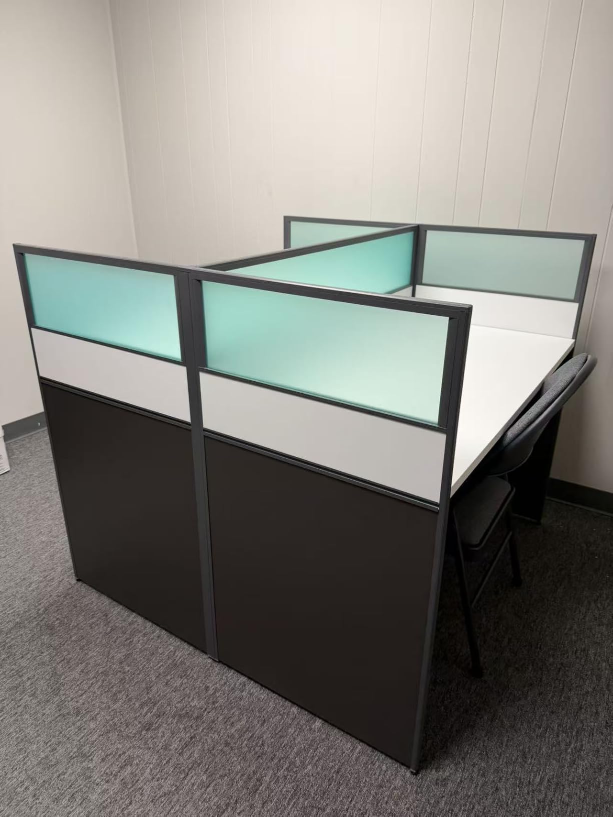 Cubicle Desk with Privacy Partitions, Office Cubicles Workstations customer photo 1
