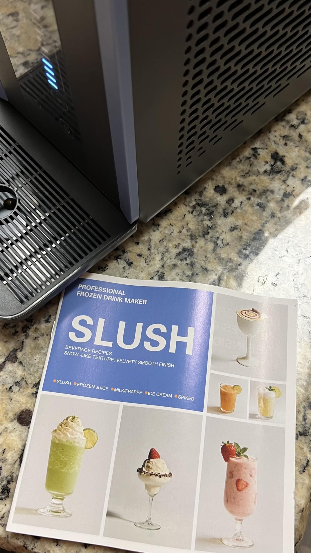 Slushie Machine for Home, 66oz Smart Frozen Drink Maker, 5 Programs & Clean Mode, No-Ice-Needed Slushy Maker for Margaritas, Smoothies, Milkshakes, Cocktails, and Soft Serve Ice Cream (Blue) customer photo 1