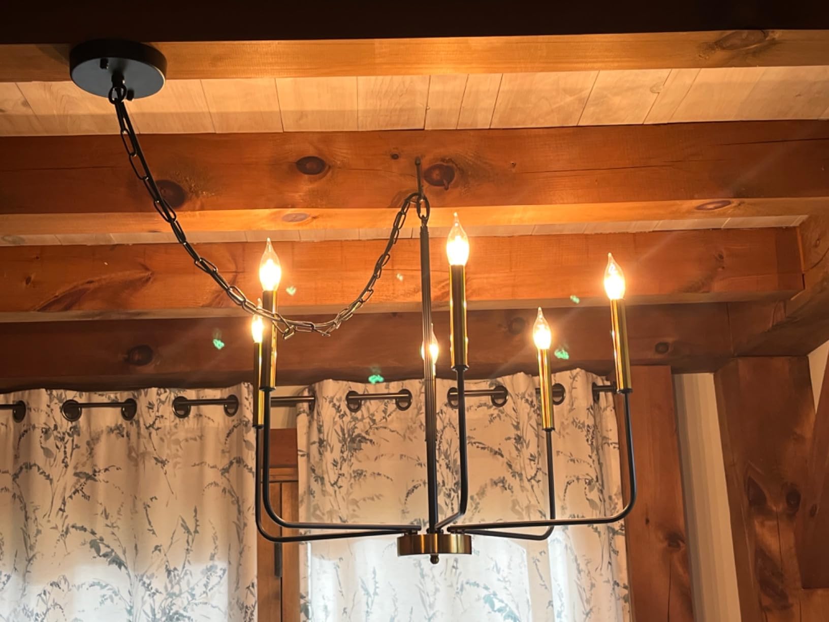 30 Lights Black Extra Large Wagon Wheel Chandelier, 60 Inch Farmhouse Industrial Ceiling Light Fixture for High Ceiling Outdoor Porch Living Dining Room Foyer Entryway, E12 customer photo 2