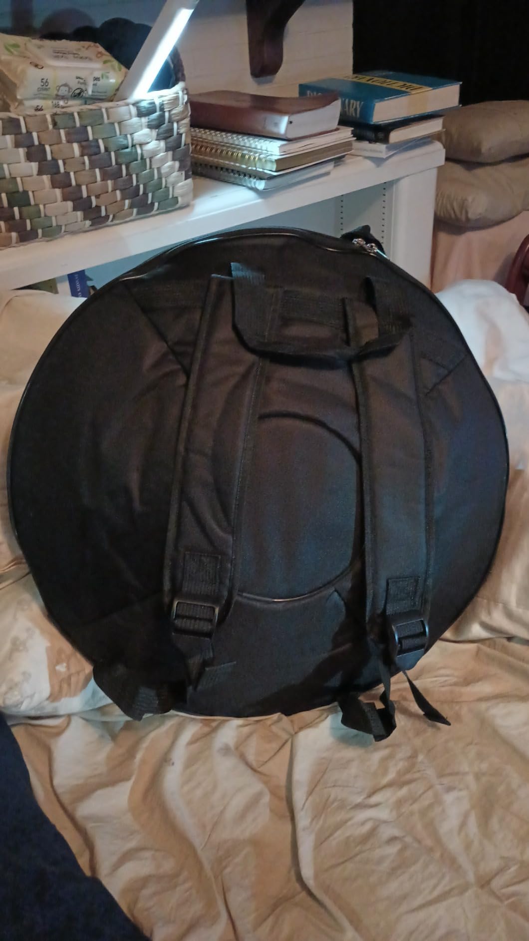 GLADFRESIT 18'' Handpan Drum 9 Notes 440Hz Purple Red with Stand, Carry Bag, Two Mallets and Dust Cover for Meditation Yoga Beginners customer photo 2