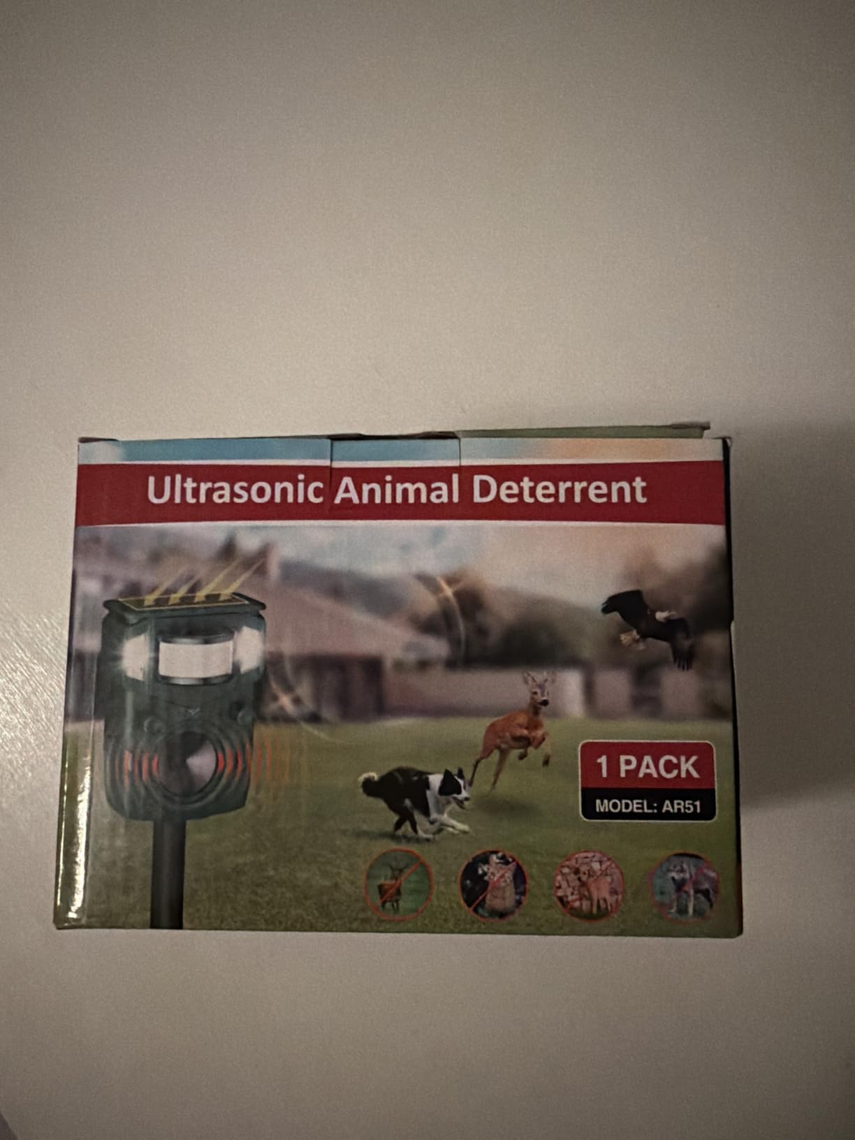 Solar Ultrasonic Animal Repellent Outdoor Squirrel Deer Cat Deterrent 2Pack customer photo 1