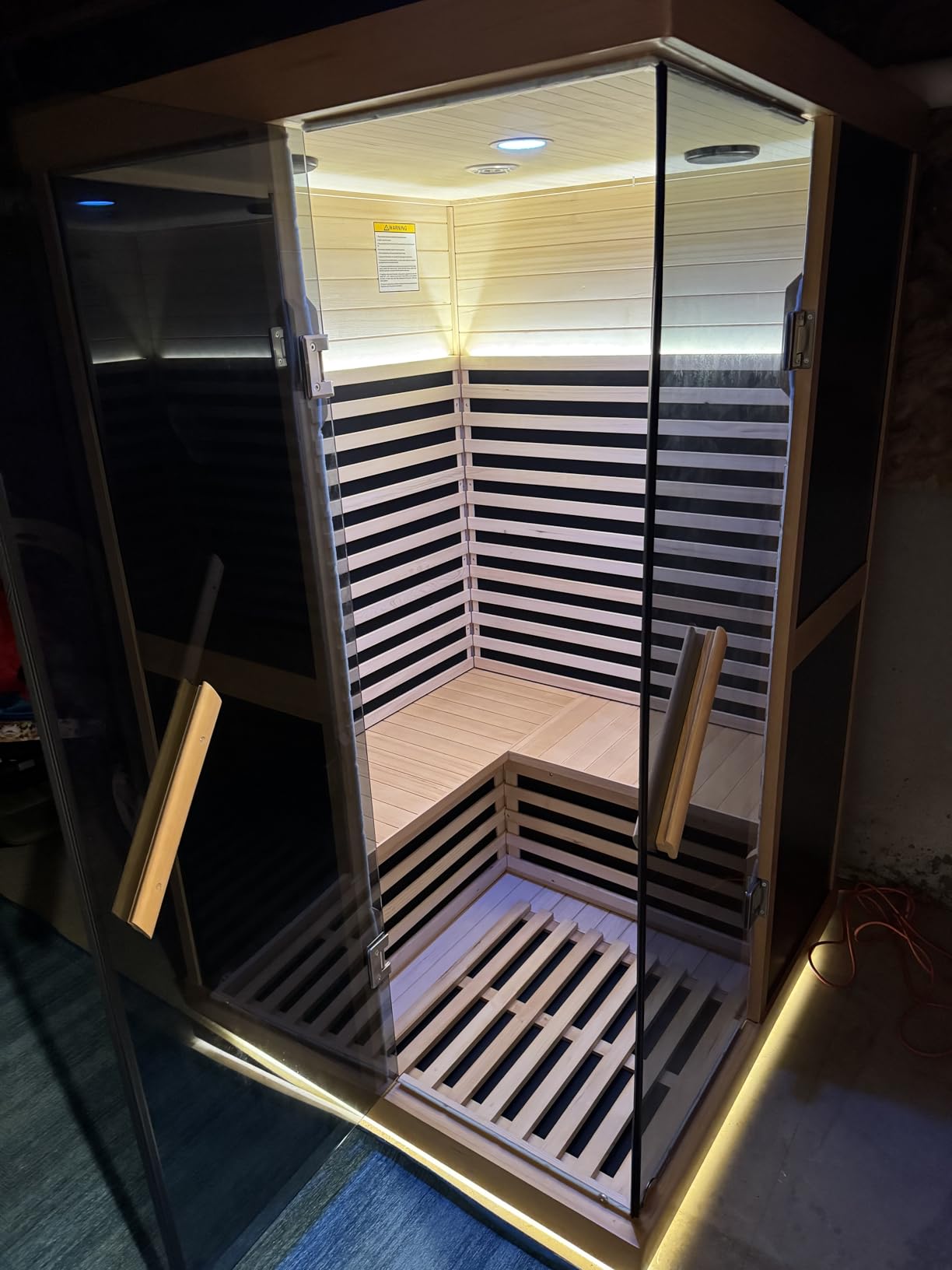 Steam Sauna, 2-4 Person Traditional Indoor Sauna with 3KW/240V Stove Heater customer photo 2