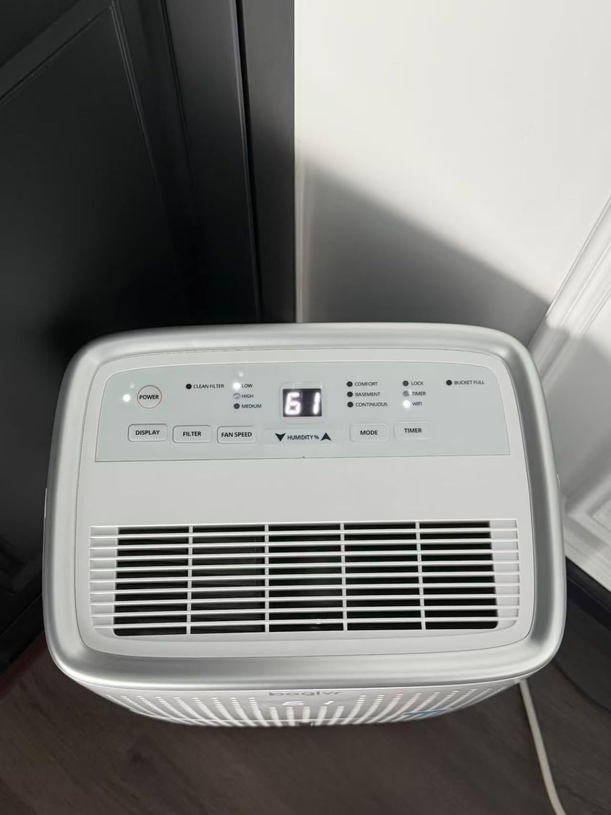 6000 Sq.Ft. Energy Star Dehumidifier for Basement, Max 100Pint/Day Smart WiFi Dehumidifier with Drain Hose, Voice & APP Control, Adjustable Humidistat for Home, Bedroom, Bathroom, Garage, RV(White) customer photo 1