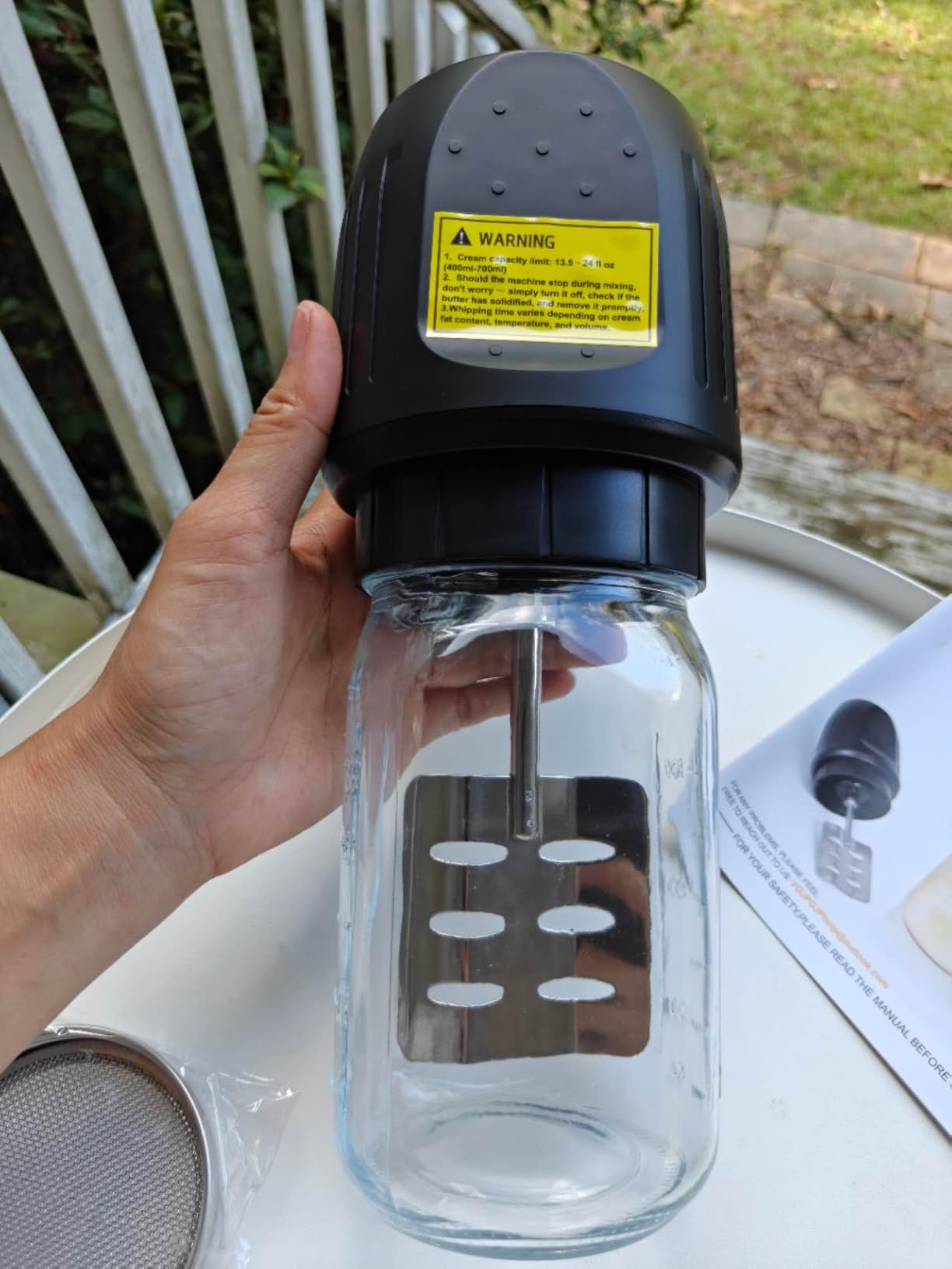 Electric Butter Churn Cordless 8000RPM【5-10 Min High-Speed Butter Maker】 customer photo 1