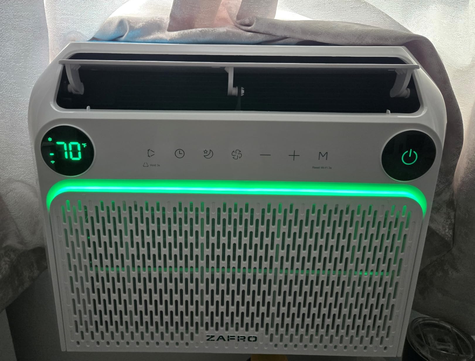 ZAFRO U Shaped Inverter Window Air Conditioner, Ultra Quiet (32dB), 12000BTU ASHRAE (8100BTU DOE) Smart Air Conditioner Window Unit, App/Voice/Remote, Saddle Window AC Unit with Cool/Dry/Fan Modes customer photo 2