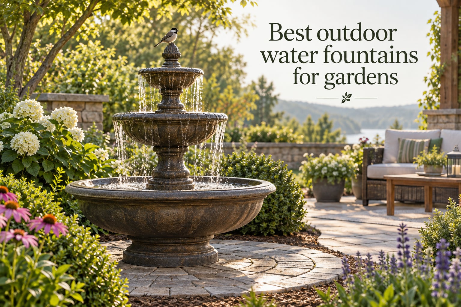 Best outdoor water fountains for gardens