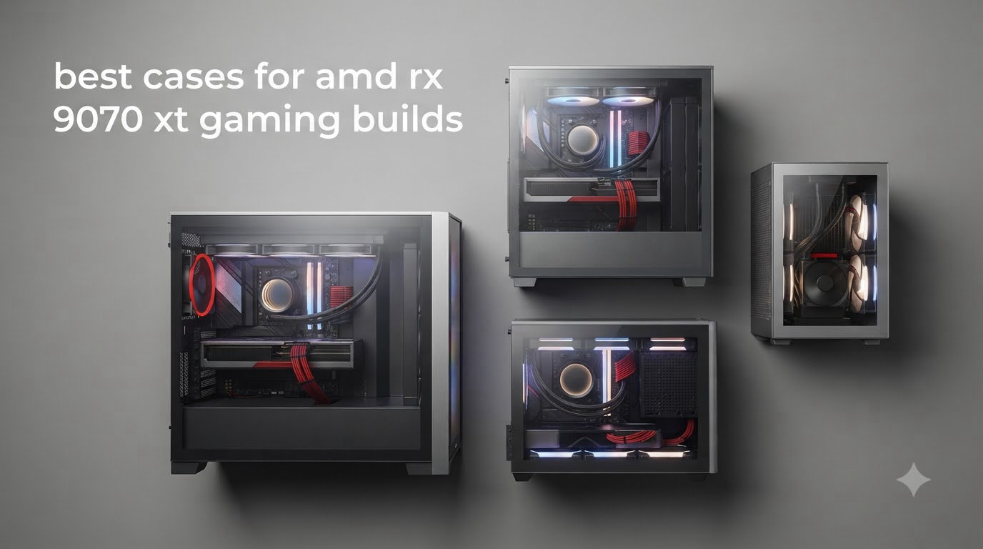 best cases for amd rx 9070 xt gaming builds
