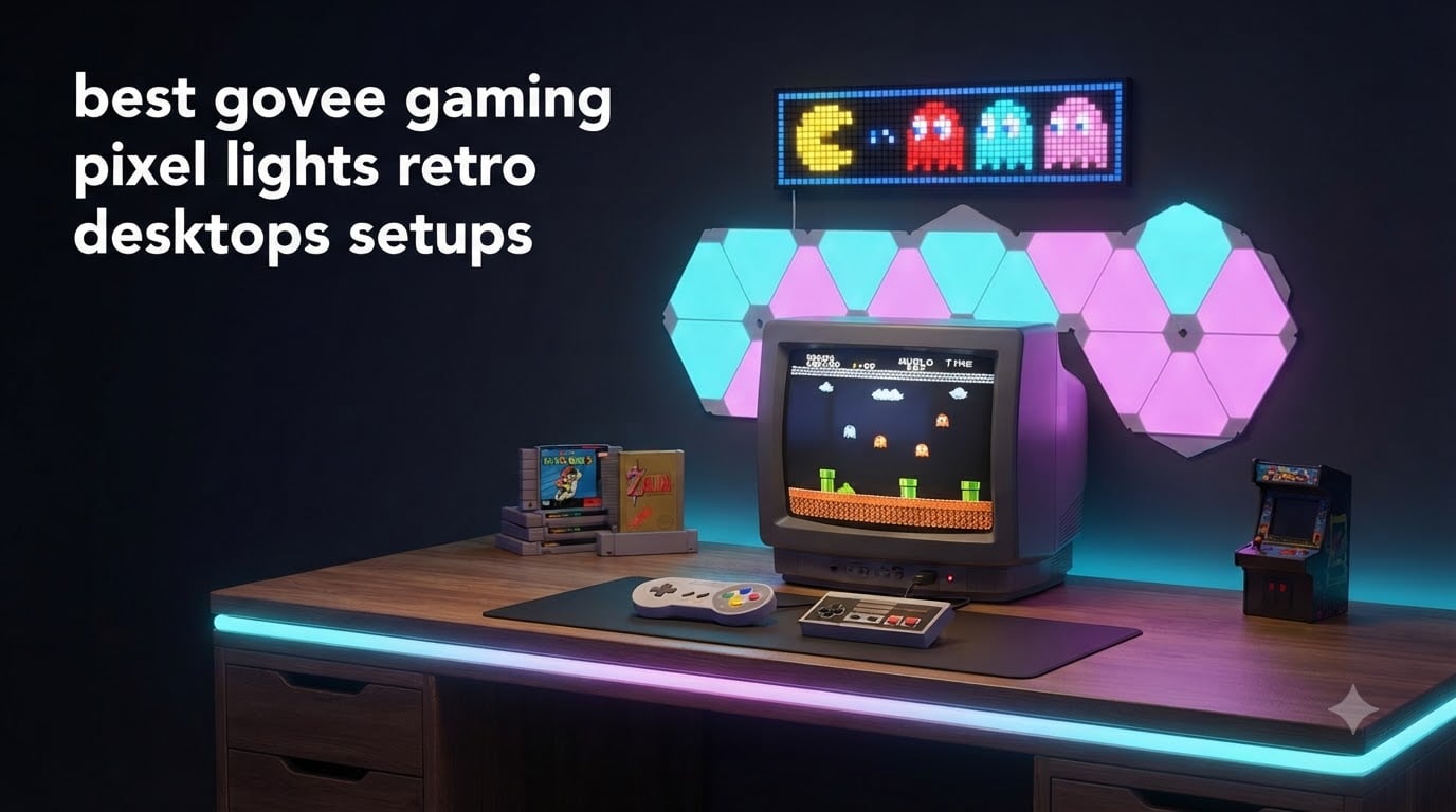 best govee gaming pixel lights retro desktops setups