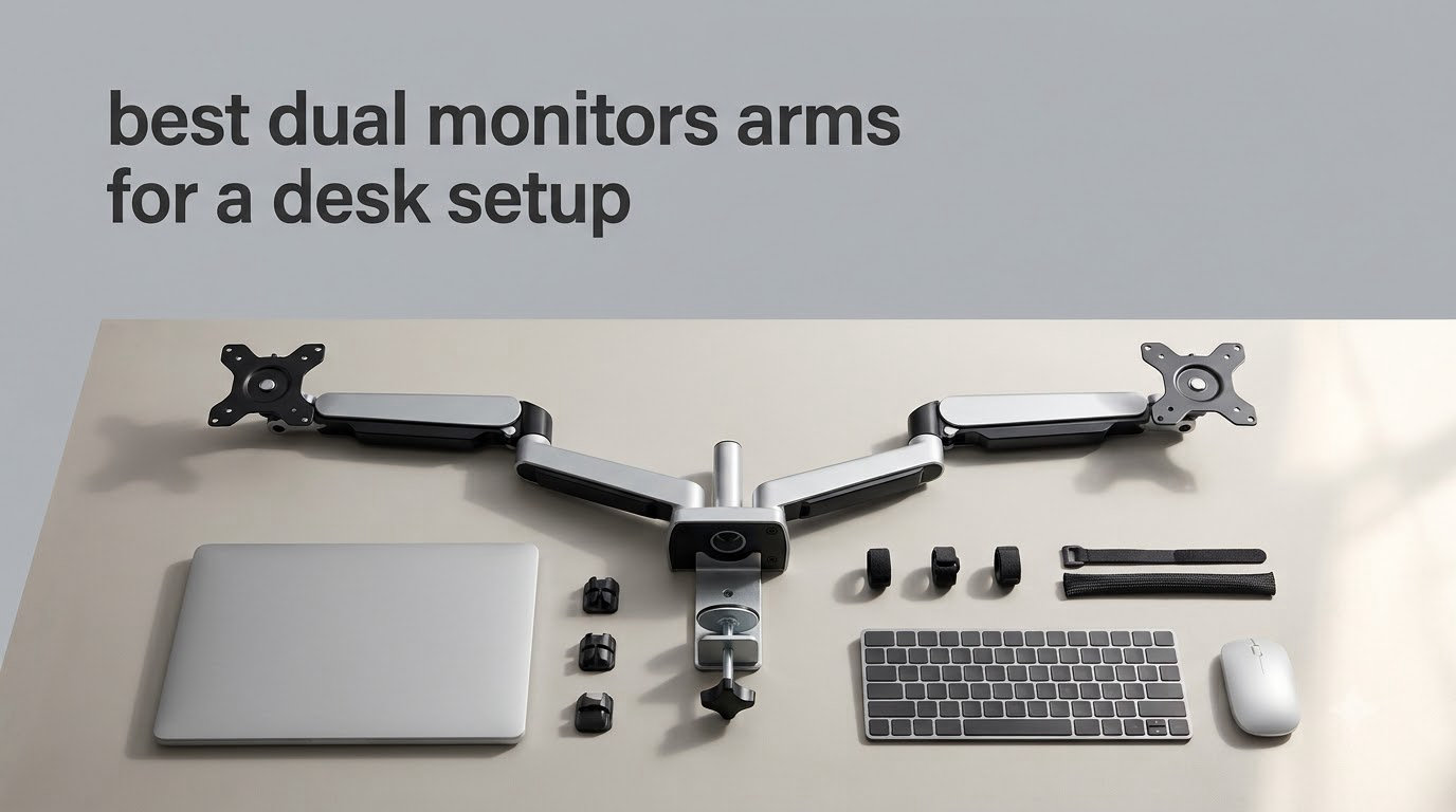 best dual monitors arms for desk setup