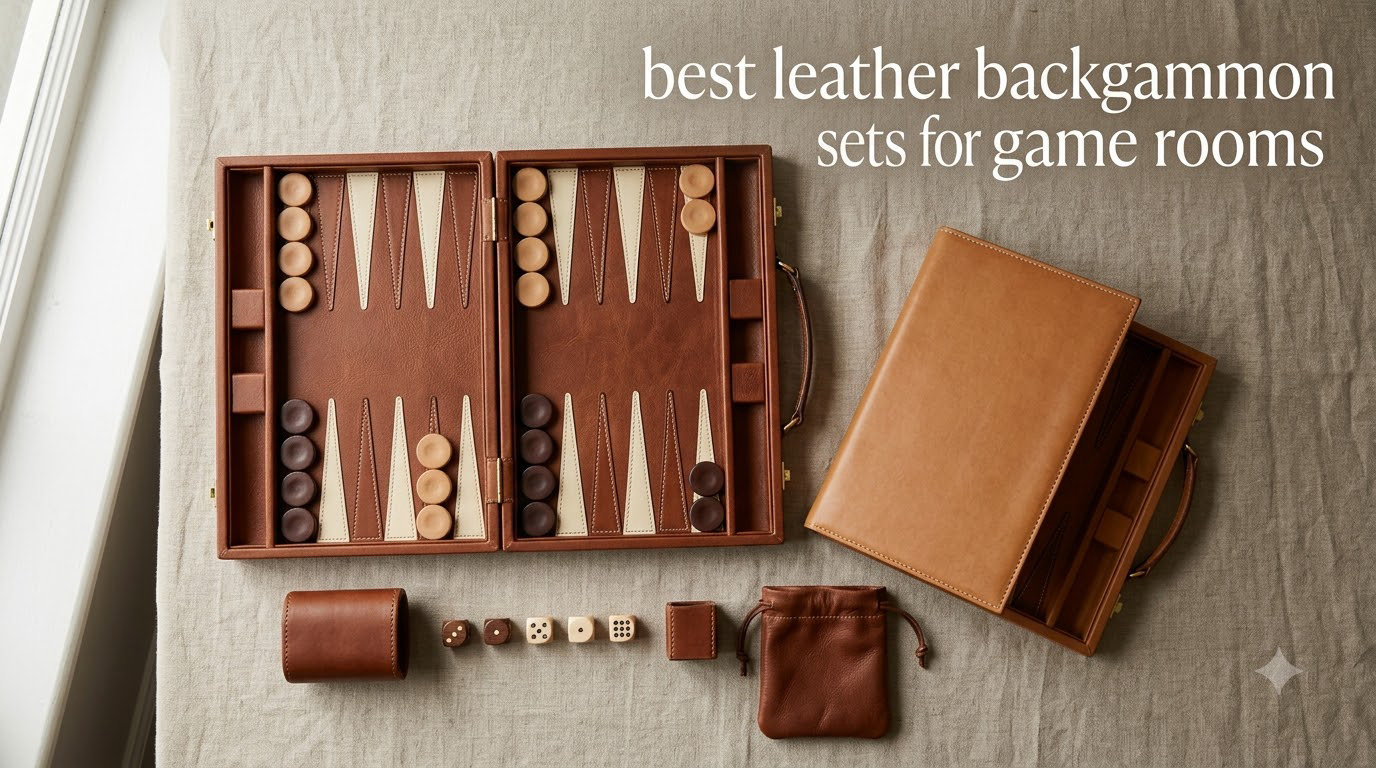 best leather backgammon sets for game rooms