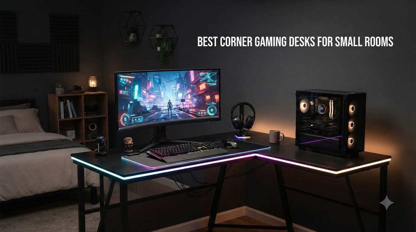 best corner gaming desks for small rooms