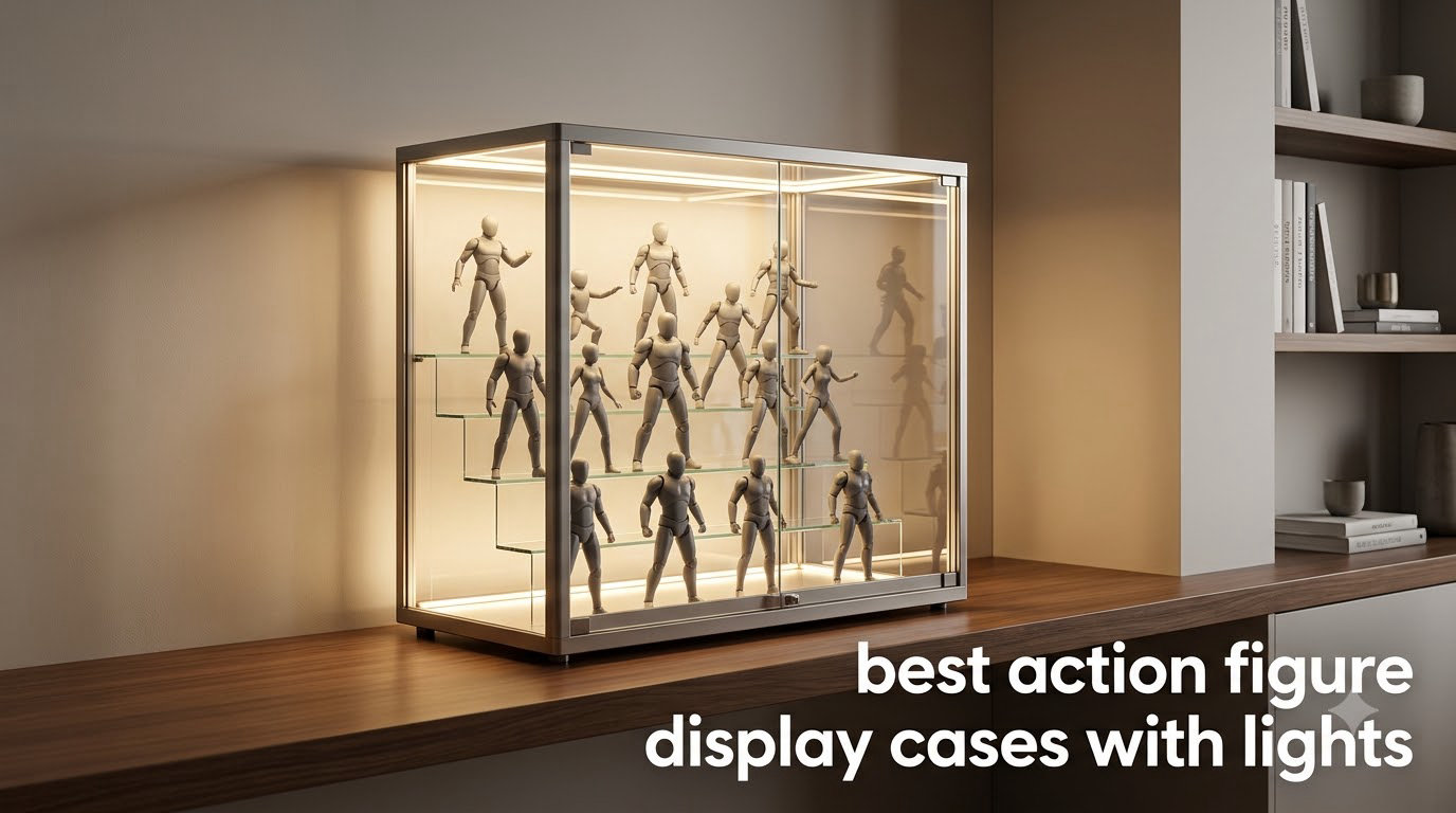 best action figure display cases with lights