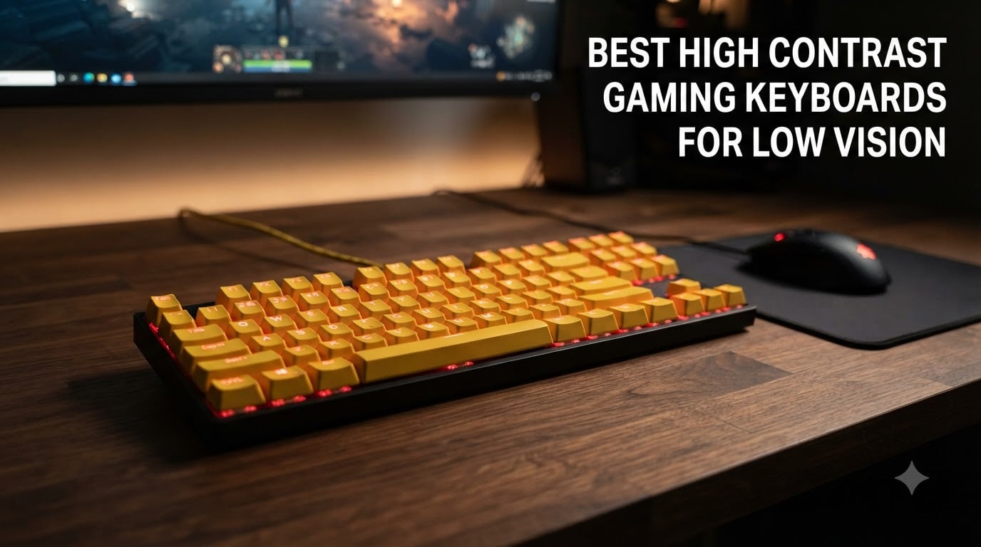best high contrast gaming keyboards for low vision