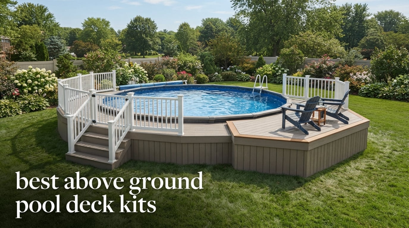 best above ground pool deck kits