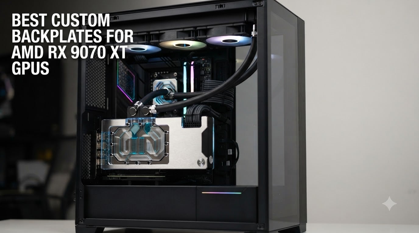 best custom backplates for amd rx 9070 xt gpus