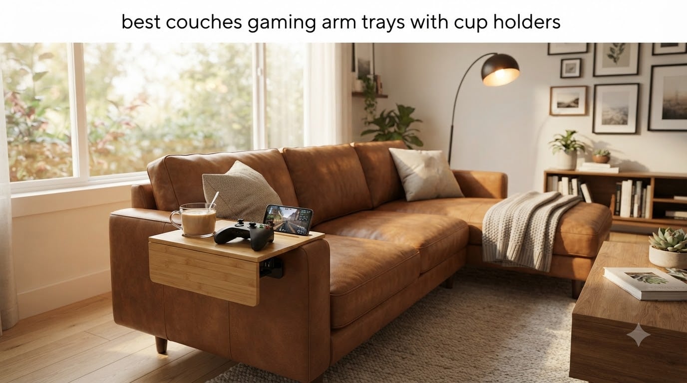best couches gaming arm trays with cup holders