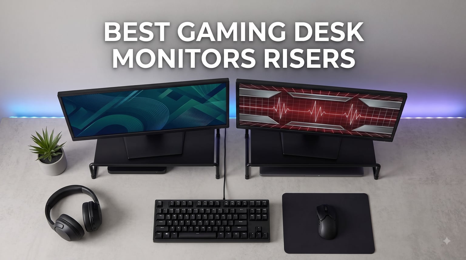 best gaming desk monitors risers