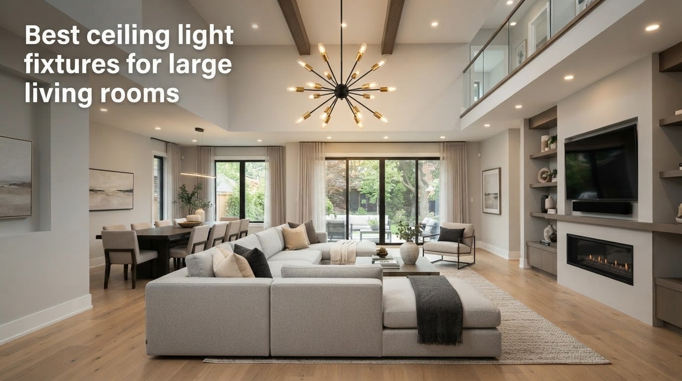 Best ceiling light fixtures for large living rooms