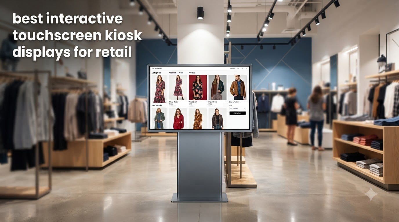 best interactive touchscreen kiosk displays for retail