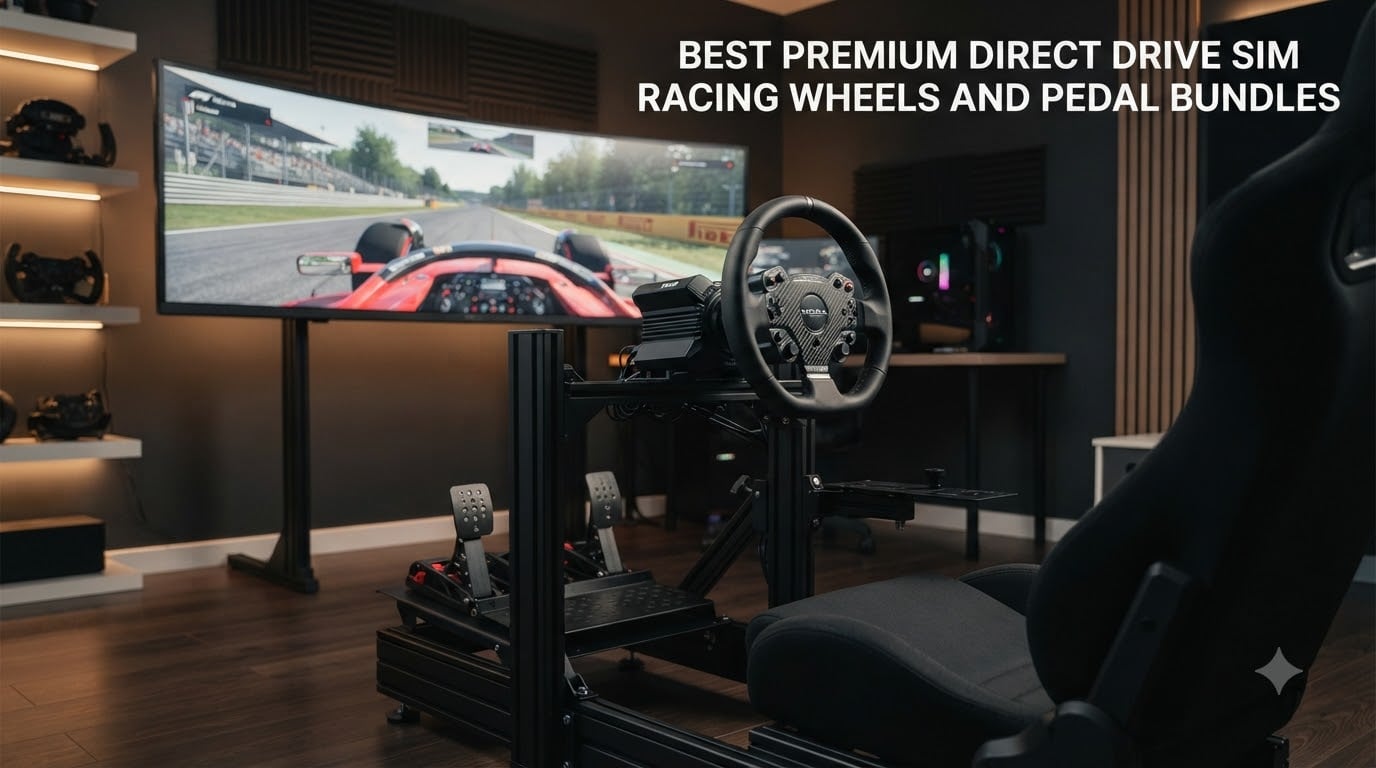 best premium direct drive sim racing wheels and pedal bundles
