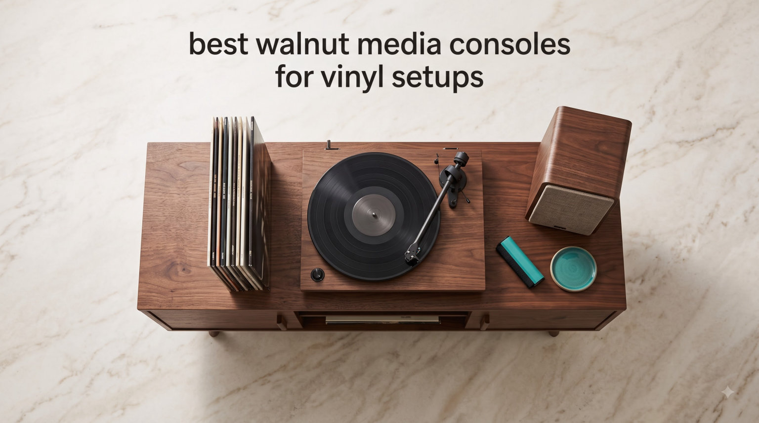 best walnut media consoles for vinyl setups