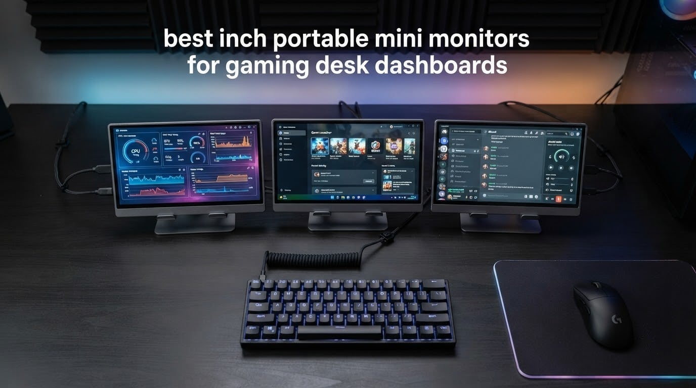 best 7 inch portable mini monitors for gaming desk dashboards