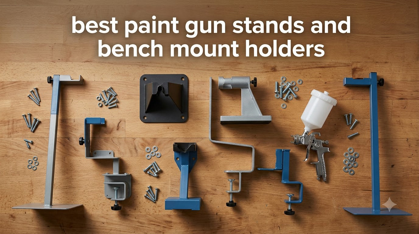 best paint gun stands and bench mount holders