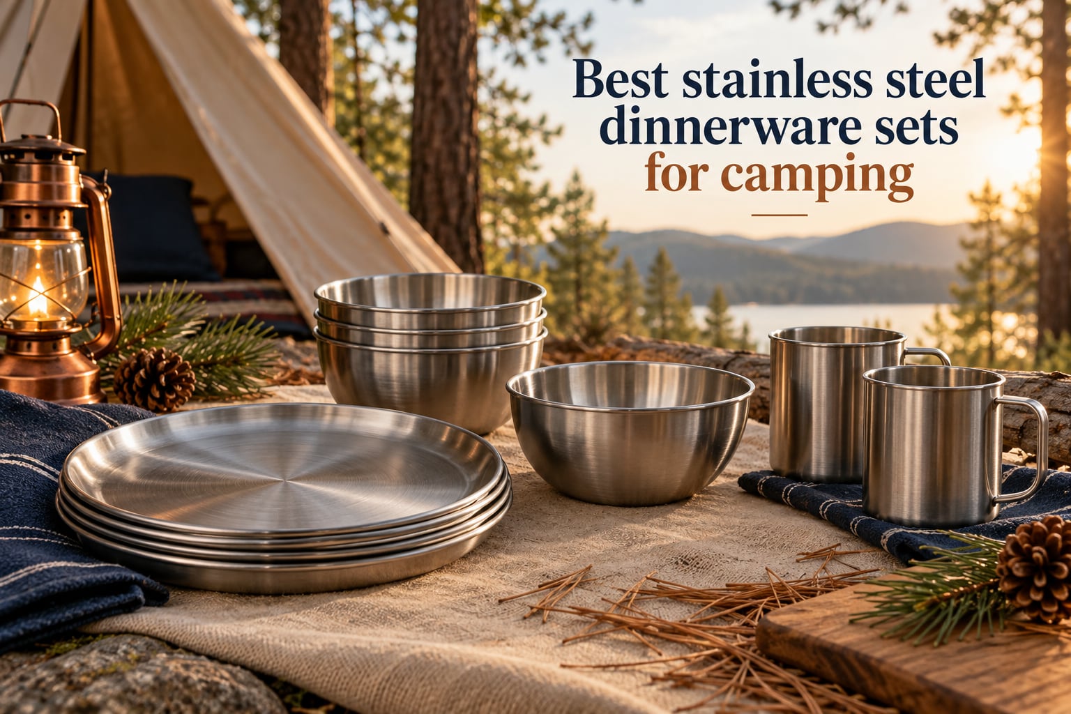 Best stainless steel dinnerware sets for camping