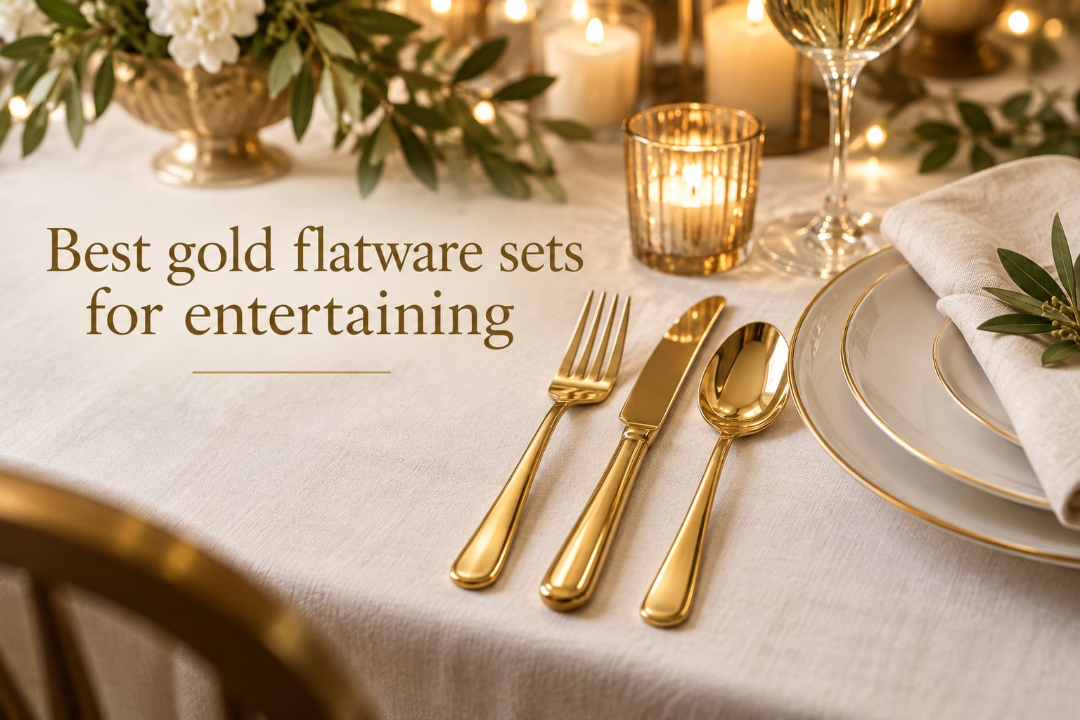 Best gold flatware sets for entertaining