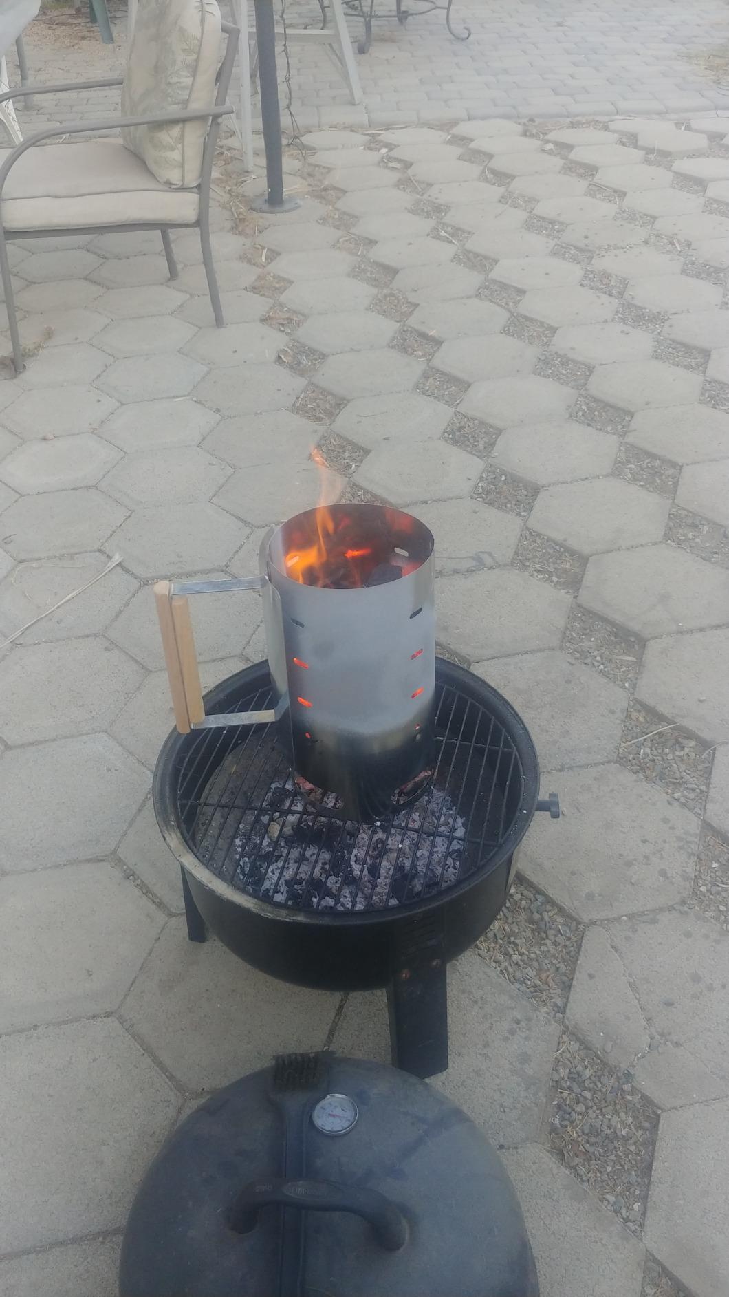 Lodge Steel Chimney Charcoal Starter with Wood Handle customer photo 2