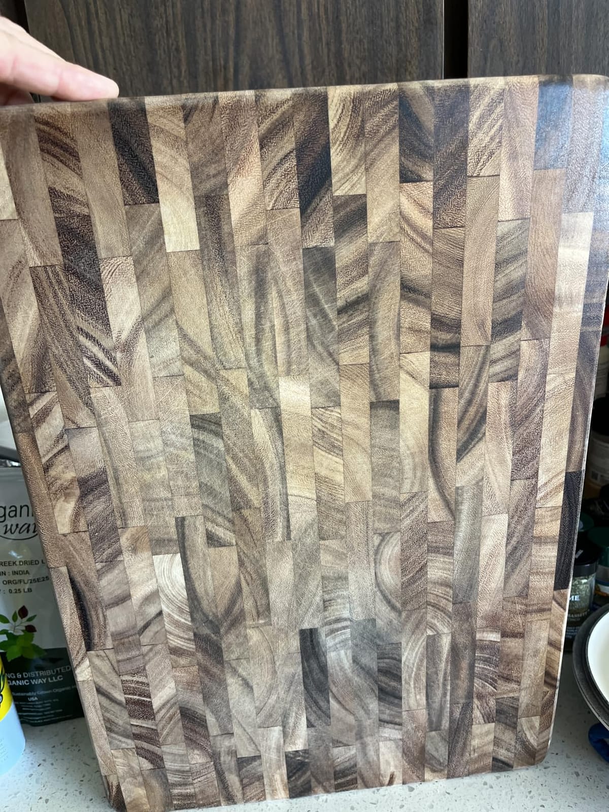 Ironwood Gourmet Large End Grain Prep Station Acacia Wood Cutting Board, 14 x 20-Inch, Brown customer photo 2