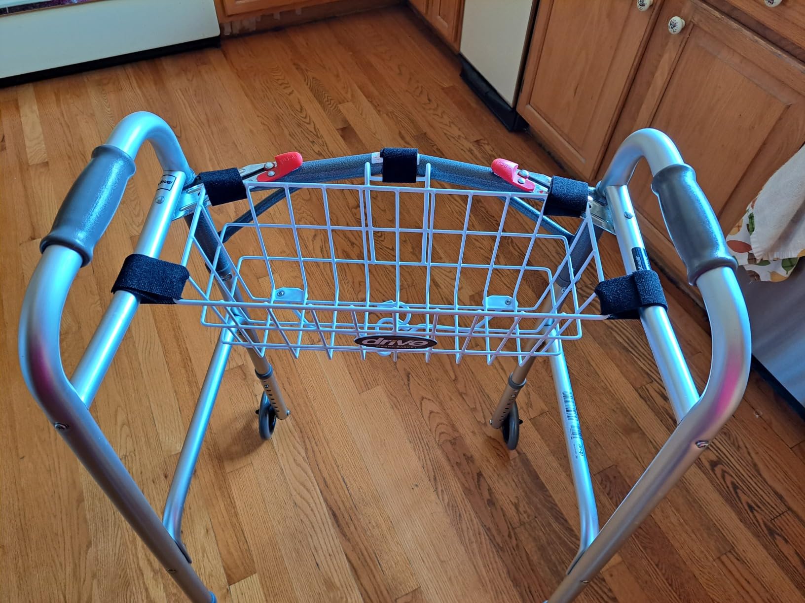 Drive Medical Walker Basket with Cup Holder for Folding Walker, White customer photo 1