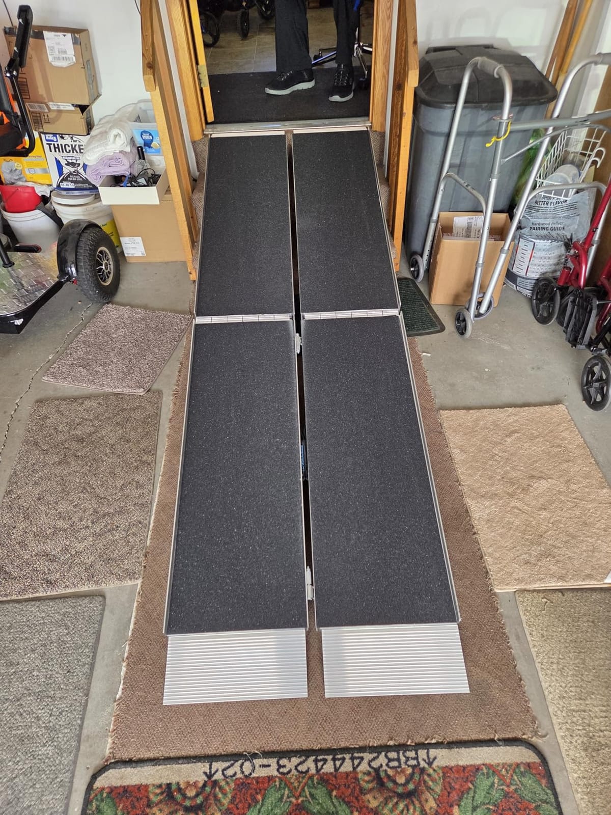 EZ-ACCESS Suitcase Trifold Wheelchair Ramp, Non Slip, 800 lb, Home, 8 ft customer photo 1