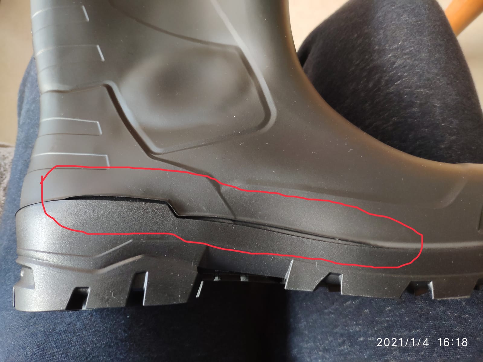 DUNLOP Chesapeake Steel Toe Rubber Work Boots, Black customer photo 2