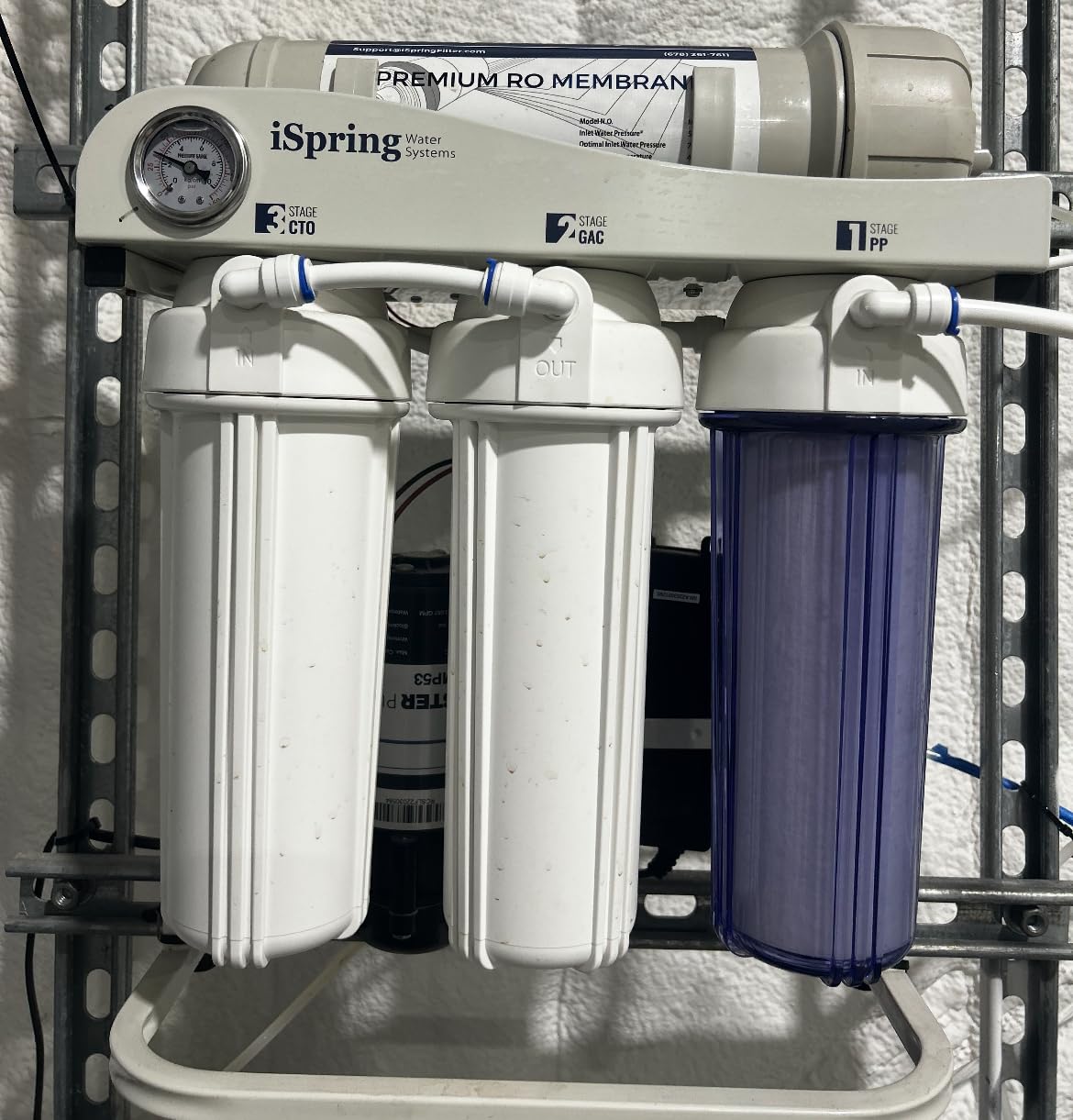 iSpring RCB3P Tankless Reverse Osmosis Filtration System, 300 GPD Under Sink RO System, Reduces TDS, 1.5:1 Pure to Drain, Booster Pump & Pressure Gauge for Residential & Light Commercial Use customer photo 2