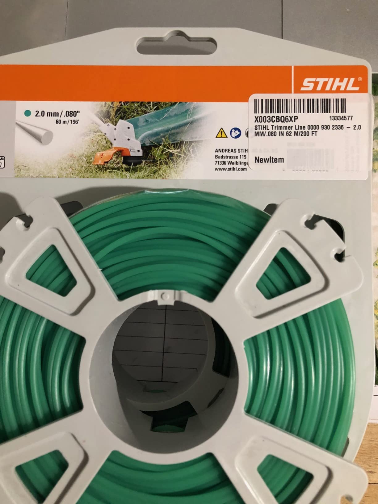 Stihl 000 930 2336 Round Strimmer Line 2.0 mm Green customer photo 1