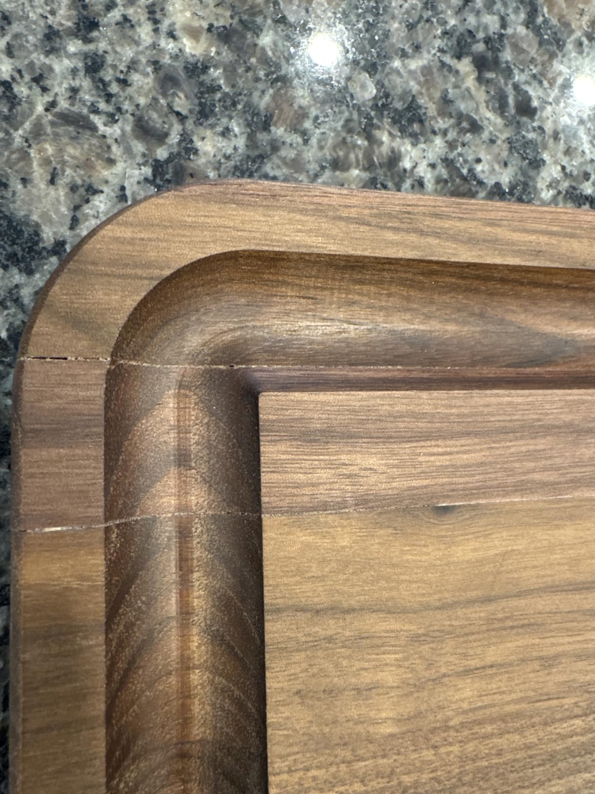Virginia Boys Kitchens - Made in USA - Extra Large Walnut Wood Cutting Board - Brisket and Turkey Carving Board - Reversible with Juice Groove (Walnut, 24inx18inx1in) customer photo 2