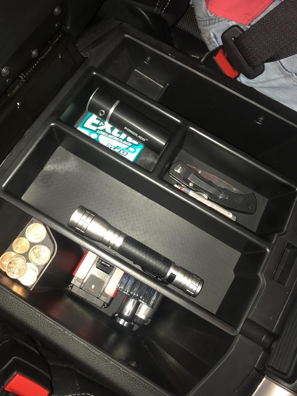 Vehicle OCD - Lower Center Console Organizer Tray for Dodge RAM 1500 (2009-18), 2500/3500 (2010-18), 1500 Classic (2019-24) (full console w/bucket seats ONLY) - Made in USA - SLX131 customer photo 1