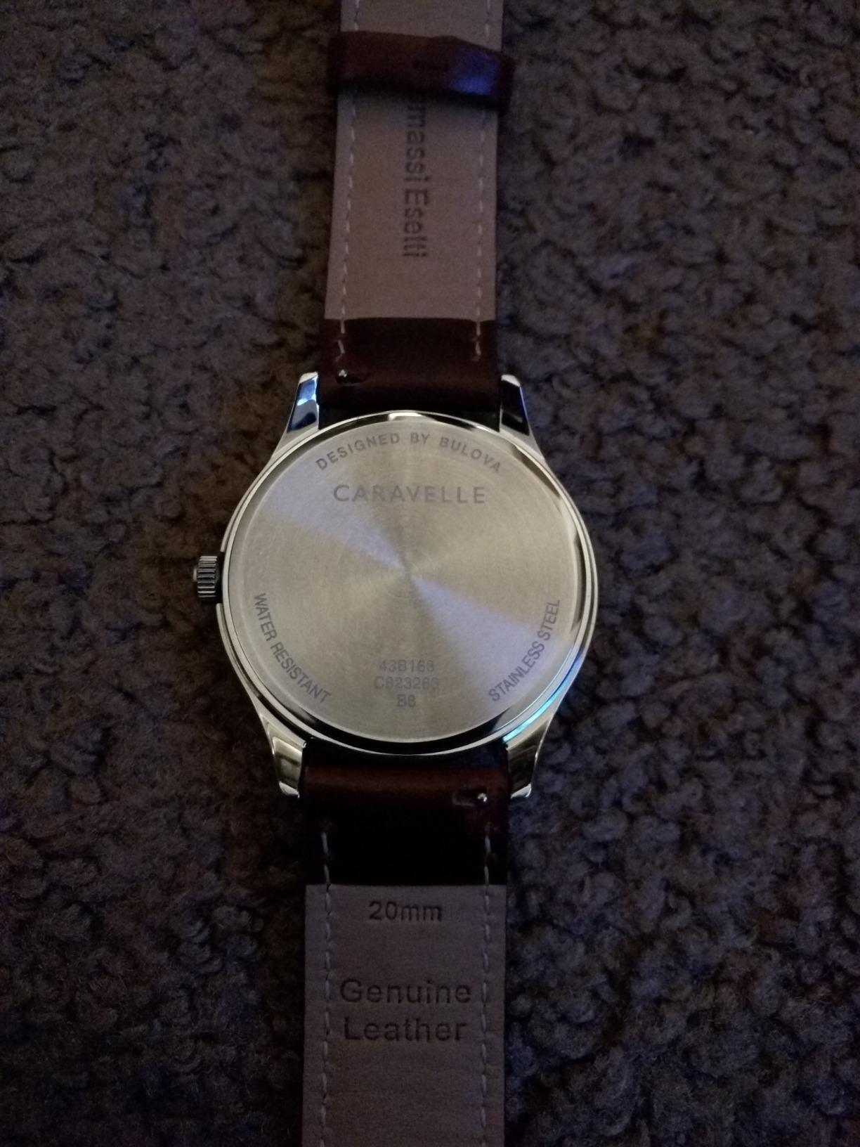 Caravelle by Bulova Men's Dress 3-Hand Date Quartz Watch, Stainless Steel, Coin Edge Bezel, 41mm customer photo 1